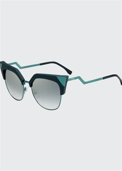 fendi cat eye mirrored sunglasses